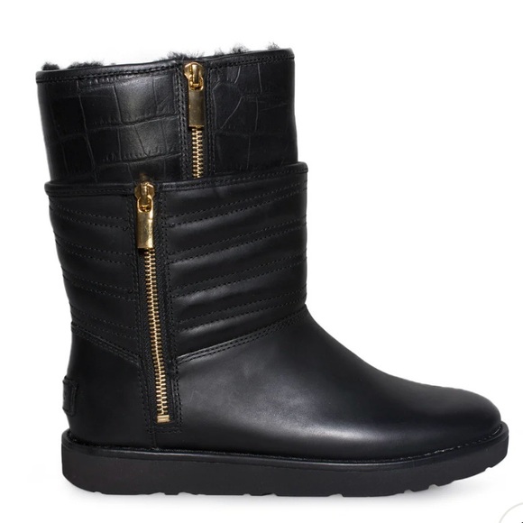 UGG Aviva embossed crocodile print boots